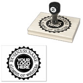 Gepersonaliseerd groot bedrijfslogo en tekst rubberstempel (Gestempeld)