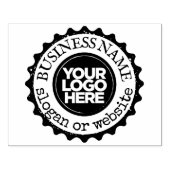 Gepersonaliseerd groot bedrijfslogo en tekst rubberstempel (Afrduk)