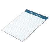 Gepersonaliseerd groot grafiekpapier notitieblok (Schuin)