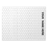 Gepersonaliseerd groot hexagon grafiekpapier notitieblok (Voorkant)