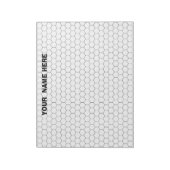 Gepersonaliseerd groot hexagon grafiekpapier notitieblok (Linkerzijde)
