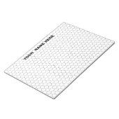 Gepersonaliseerd groot hexagon grafiekpapier notitieblok (Schuin)