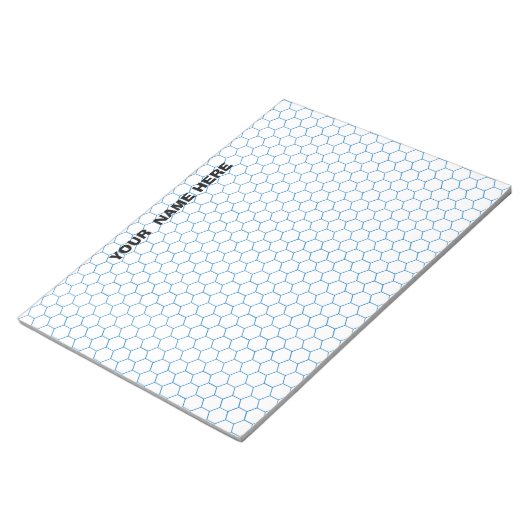 Gepersonaliseerd groot Hexagon Graph Paper Notitie Notitieblok (Schuin)