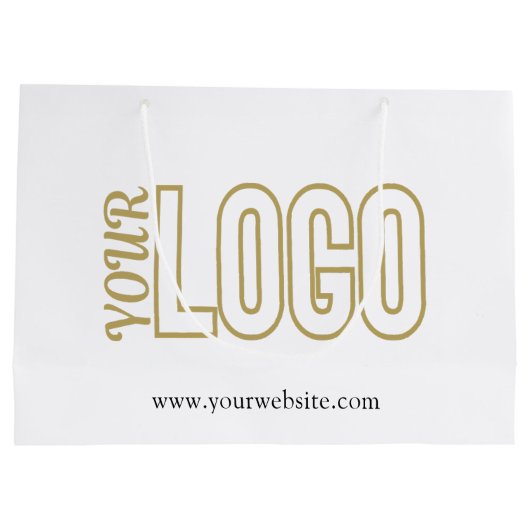 Gepersonaliseerd Groot Papier Winkelen met Bedrijf Groot Cadeauzakje (Achterkant)