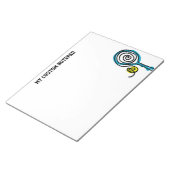 Gepersonaliseerd groot tennisracquet en bal notitieblok (Schuin)