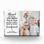 Gepersonaliseerd grootouders gedicht modern fotoblokken (Voorkant)