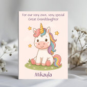 Gepersonaliseerd Grote kleindochter Verjaardagsged Aankondiging