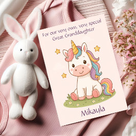 Gepersonaliseerd Grote kleindochter Verjaardagsged Aankondiging