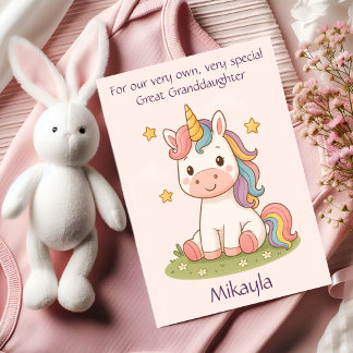 Gepersonaliseerd Grote kleindochter Verjaardagsged Aankondiging
