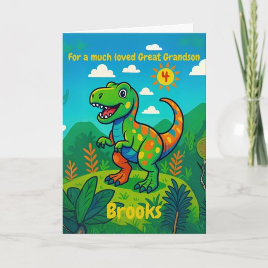 Gepersonaliseerd Grote Kleinzoon Verjaardagsgedich Aankondiging (Voorkant)