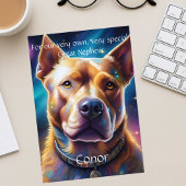 Gepersonaliseerd Grote Neef met Hond Verjaardagsge Aankondiging