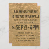 Gepersonaliseerd- Grunge Playbill Receptie Alleen Kaart (Voorkant / Achterkant)