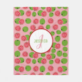 Gepersonaliseerd guava Fruit Pattern Fleece Deken (Voorkant)