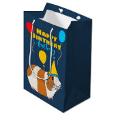 Gepersonaliseerd Guinee Varkens Birthday Medium Cadeauzakje (Voorkant Gekanteld)