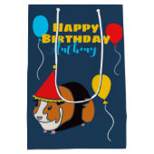 Gepersonaliseerd Guinee Varkens Birthday Medium Cadeauzakje (Achterkant)