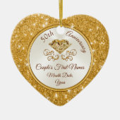 Gepersonaliseerd Gulden Jubileum Ornament (Voorkant)