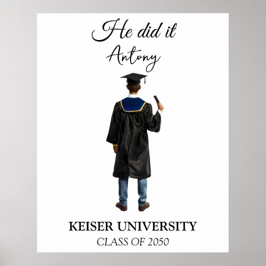 Gepersonaliseerd Guy Afstuderen , Afstuderen voor  Poster (Voorkant)
