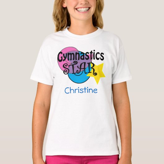 Gepersonaliseerd gymnastiek Shirt (Voorkant)