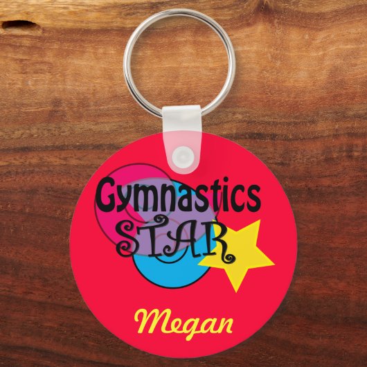 Gepersonaliseerd gymnastiekSleutelhanger Sleutelhanger (Voorkant)