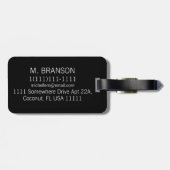 Gepersonaliseerd H Bar Blue Gecontroleerd Bagagelabel (Achterkant horizontaal)