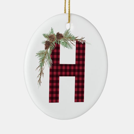 Gepersonaliseerd H-monogram Ornament (Rechts)