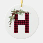 Gepersonaliseerd H-monogram Ornament (Voorkant)