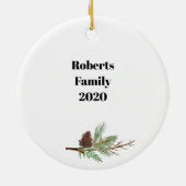 Gepersonaliseerd H-monogram Ornament (Achterkant)