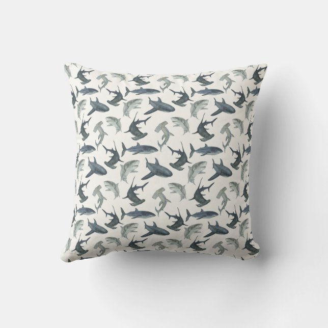 Gepersonaliseerd haaienkussen - Ocean Pillow Kussen (Achterkant)