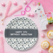 Gepersonaliseerd haaienpapier Bord | Waterverf haa (Feest)