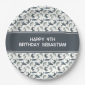 Gepersonaliseerd haaienpapier Bord | Waterverf haa (Voorkant)