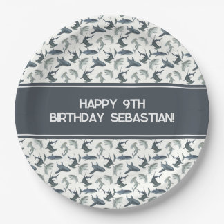 Gepersonaliseerd haaienpapier Bord | Waterverf haa