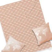 Gepersonaliseerd haar naam Roos Fleece Deken