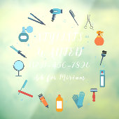 Gepersonaliseerd Haarsalon Stylist Gezocht Winkel  Raamsticker (Vel 3)