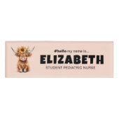 Gepersonaliseerd Hallo Mijn naam is Schattigee Koe Naambadge (Voorkant)