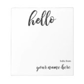 Gepersonaliseerd Hallo Notitieblok (Voorkant)