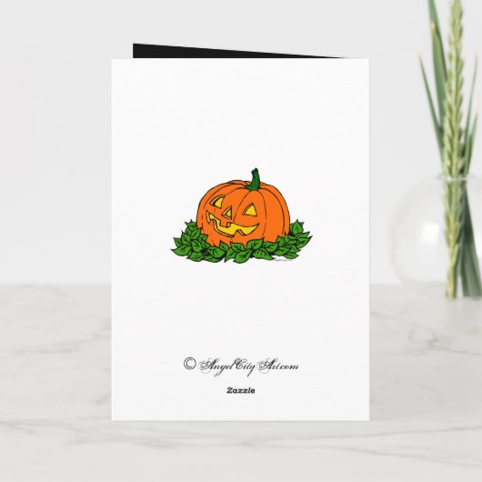Gepersonaliseerd  Halloween Art Wenskaart Kaart (Achterkant)