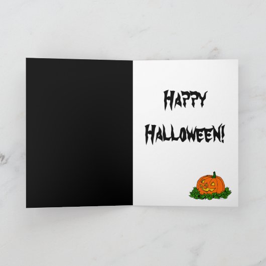 Gepersonaliseerd  Halloween Art Wenskaart Kaart (Binnen)