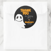 Gepersonaliseerd Halloween Baby shower Ronde Sticker (Tas)