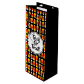 Gepersonaliseerd Halloween Candy Corn 4 Maten Wijn Cadeautas (Voorkant Gekanteld)