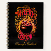 Gepersonaliseerd Halloween Gothic Witch Brew Food  Notitieboek (Voorkant)