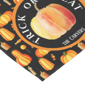 Gepersonaliseerd Halloween Patroon met Oranje pomp Lange Tafelloper (Hoek)