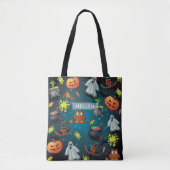 Gepersonaliseerd Halloween patroon Tote Bag (Voorkant)