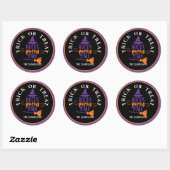 Gepersonaliseerd, Halloween Trick or treat Hocus P Ronde Sticker (Vel)