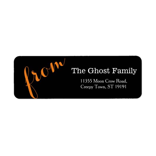 Gepersonaliseerd Halloween Wees eng Etiket (Voorkant)