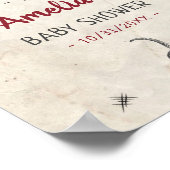 Gepersonaliseerd Hallowen Baby shower deurwand Wel Poster (Hoek)