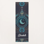 Gepersonaliseerd halve maan en sterretjes yogamat (Voorkant)