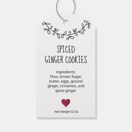 Gepersonaliseerd handboek met briefterde Homemade  Cadeaulabel (Achterkant)