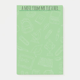 Gepersonaliseerd handboek voor schoolbenodigdheden post-it® notes