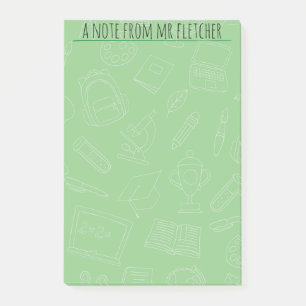 Gepersonaliseerd handboek voor schoolbenodigdheden post-it® notes