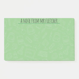 Gepersonaliseerd handboek voor schoolbenodigdheden post-it® notes